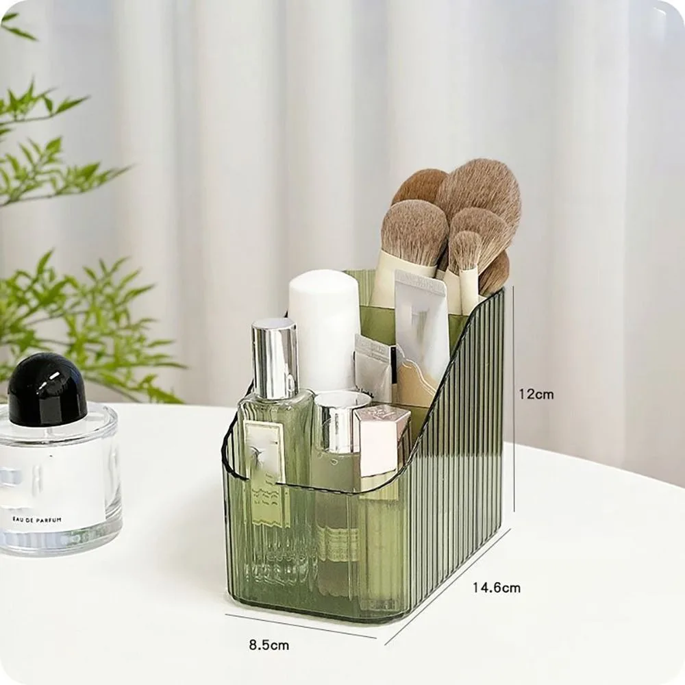Transparent Makeup Organizer New 3/4-Slot Plastic Vanity Case Lightweight Washable Cosmetics Storage Rack 5