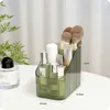 Transparent Makeup Organizer New 3/4-Slot Plastic Vanity Case Lightweight Washable Cosmetics Storage Rack 5
