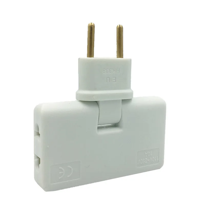 Creative European Regulation 1 In 3 Convenient Rotary Plug Germany France Russia Spain Travel Lightweight Universal EU Adapters