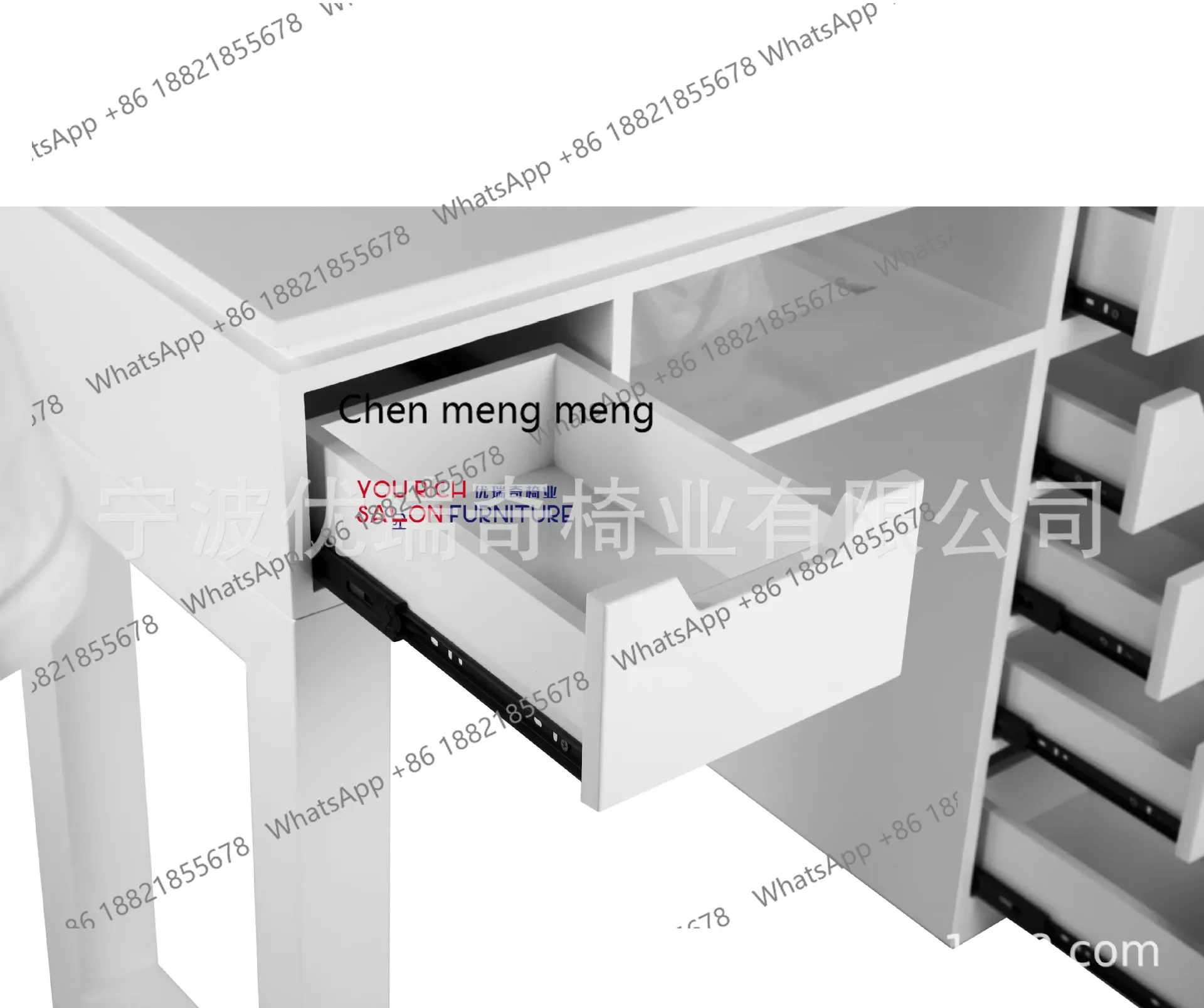 01A 화이트 매니큐어 테이블, 매니큐어 작업대, 매니큐어 및 뷰티 살롱 테이블