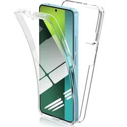 Enhanced Full Body Protection Case with Double-Sided Clear Cover for Poco X7 Pro (Clear)