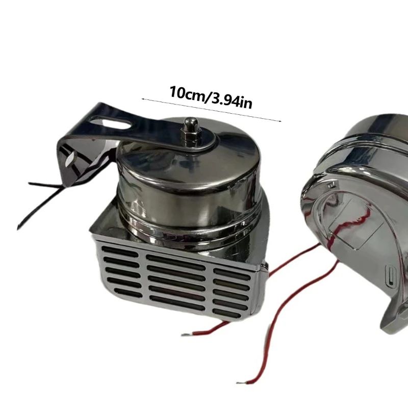 12V 24V 하이 로우 노트 스테인레스 스틸 자동차 트럭 오토바이 경적 시끄러운 120dB