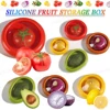 4PCS/Set Creative Fruit Crisper Silicone Film Sealed Mini Refrigerator Storage Box Vegetable Avocado Lemon Kitchen Storage Box 2