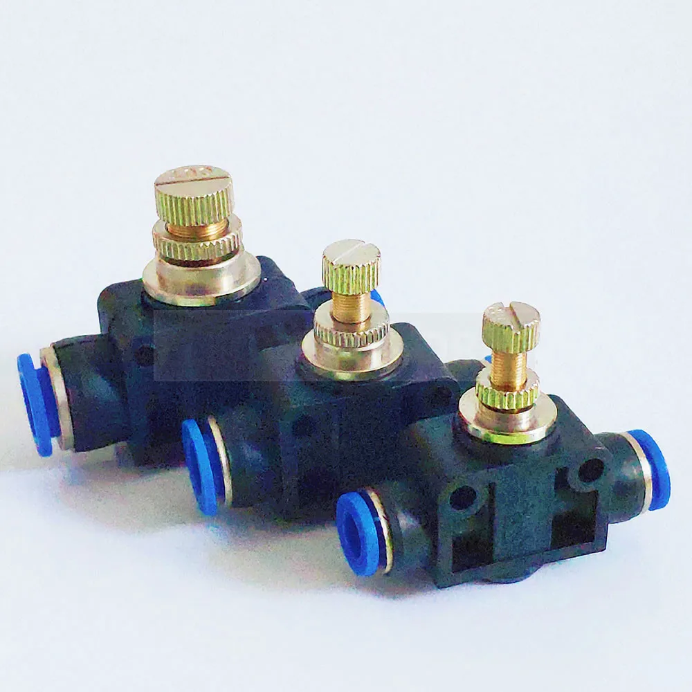Description Picture 3 of itemPneumatic Fitting Airflow Regulator 6mm 8mm 10mm OD Hose Tube Gas Flow Adjust Valve Connector Fitting Air Speed Control Crane