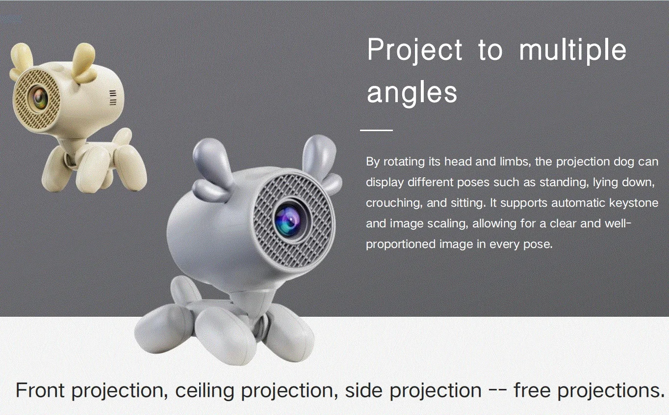 Mini 4K Smart Video Projector with WIFI and Bluetooth, Full HD 1080P ...