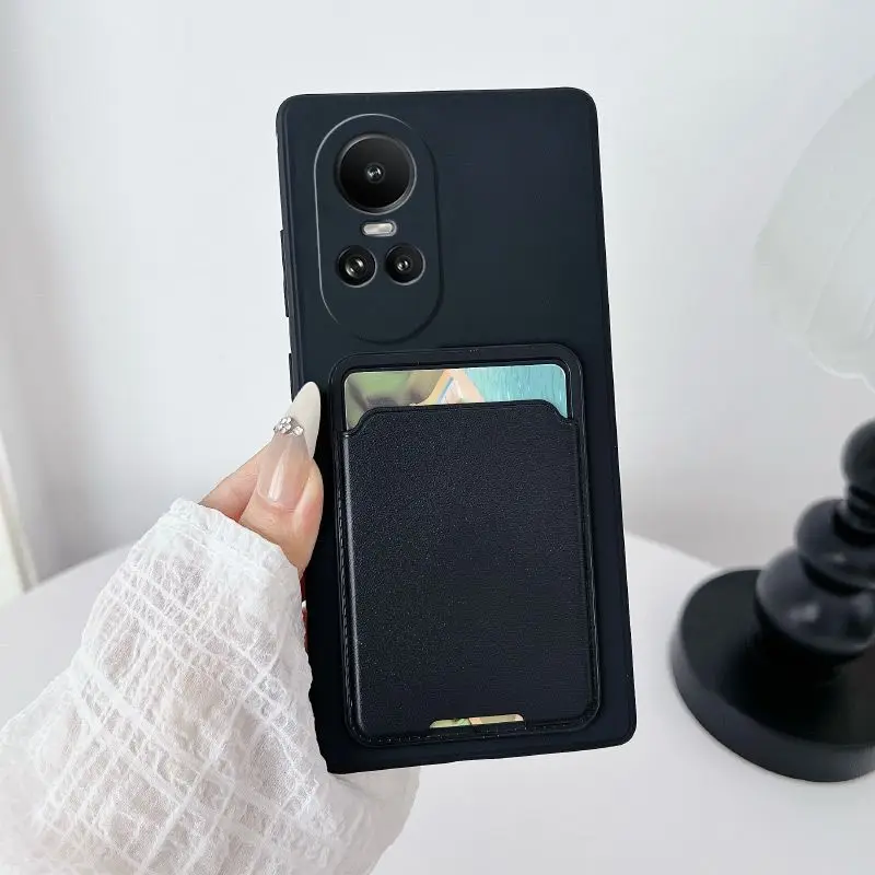 Candy Color Wallet Card Holder Phone Case