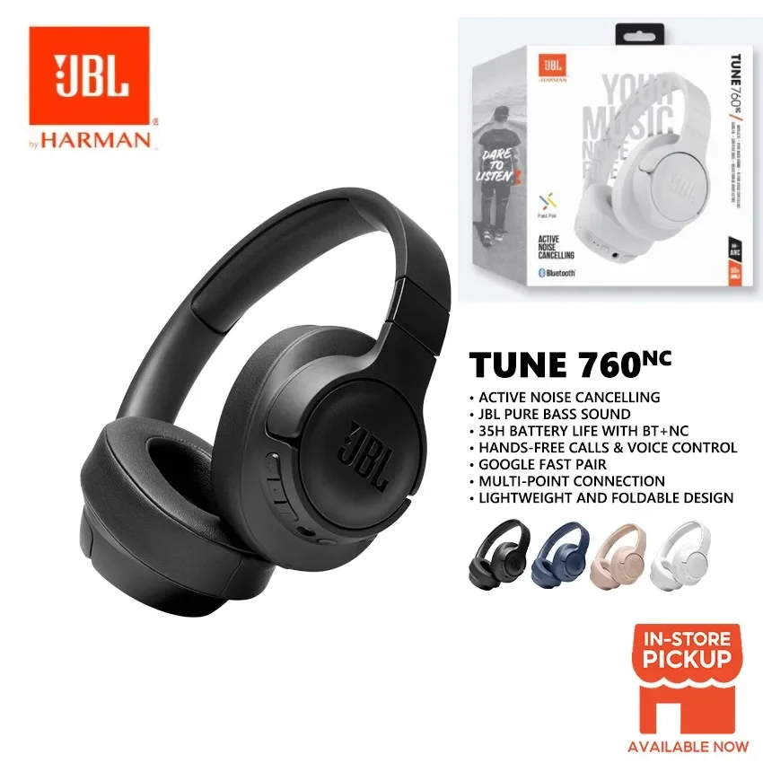 OriginalJBLTUNE760NCWirelessOverEarANCHeadphonesActiveNoise