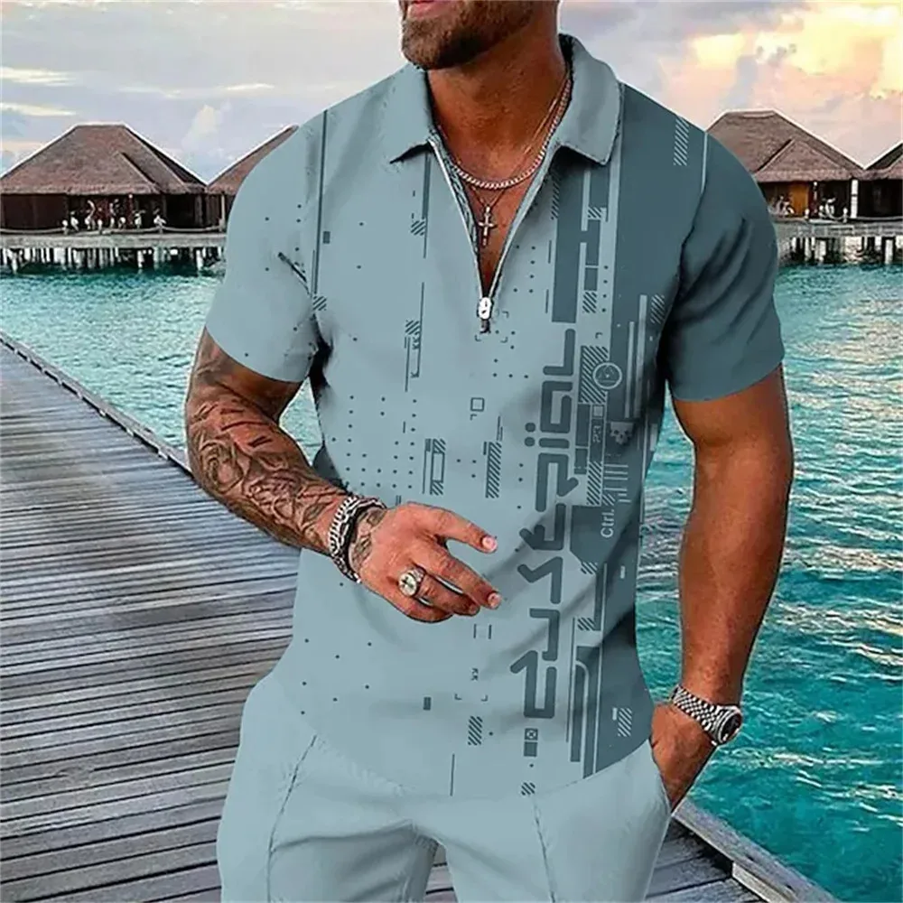 Men\'s New T-shirt Classic Short sleeved Polo Shirt Summer Top Casual T-shirt Button Collar Super Large S-4XL Casual Polo Shirt
