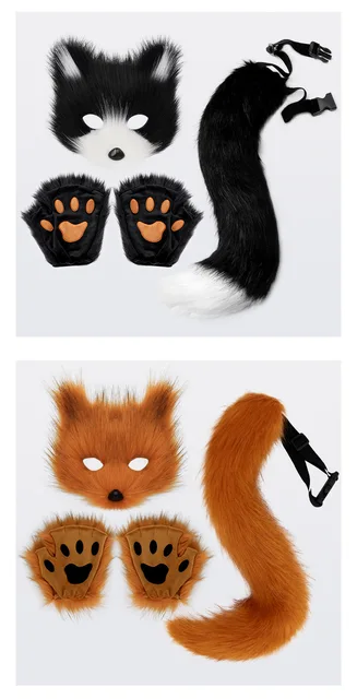Kit Disfraz De Zorro Con Orejas, Cola De 80 Cm Y Tatuajes Faciales – Ideal Para Halloween, Carnaval Y Fiestas Temáticas (Adultos Y Niños)