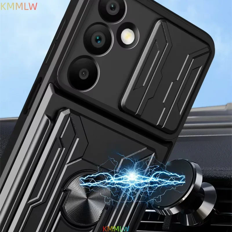Heavy Duty Armor Case with Card Holder Slot Cover