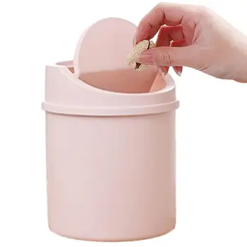 Mini Waste Bin with Lid Desktop Offices Organizer Storage Home Garbage Basket Container Table Trash Bin Small Trash Can 1
