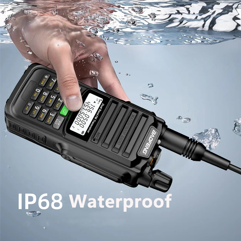 Baofeng UV-68 Pro Max V2 10W Walkie Talkie Orange IP68 Waterproof 8800mah Type C Charging High Power UV-S22 Pro UV-98 Pro Radio 2