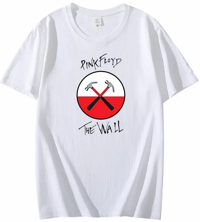 

Men's Retro Fashion 100% Cotton Summer floyds Fun Two Hammer Pattern Pink Circle Women's Tops Apparel