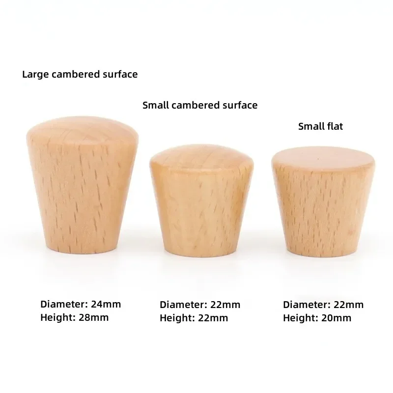 Furniture Handles Kitchen Door Handles 6Pcs Wardrobe Knobs Wooden Cabinets Conical Handles Door Drawer Pulls Single Hole Round