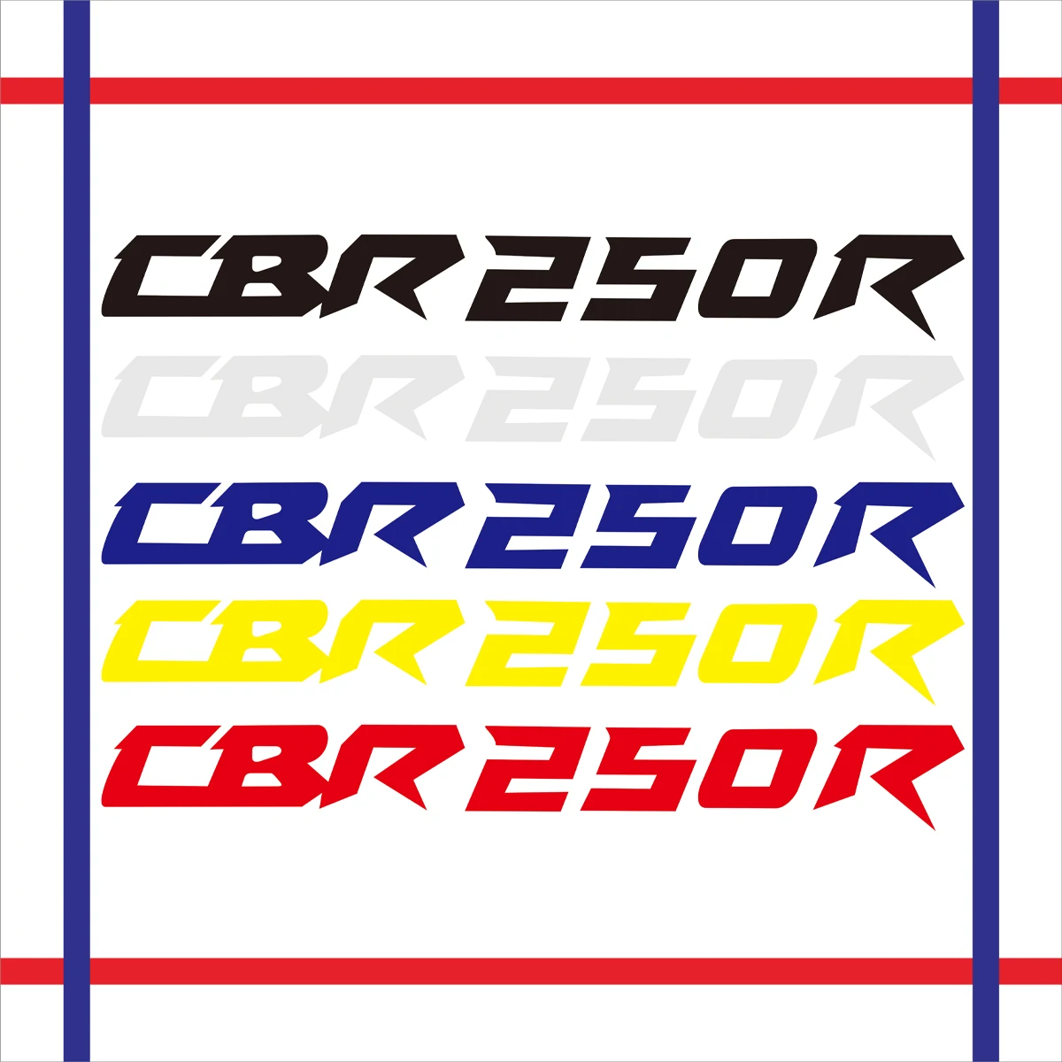 2PCS Reflective Motorcycle Wheels Fairing Helmet Tank Pad Decoration Logo Accessories Stickers Decals For HONDA CBR250R CBR250 R 2pcs vacuum cleaner 6 arms side brushes for roborock s50 s51 s55 robot vacuum accessories