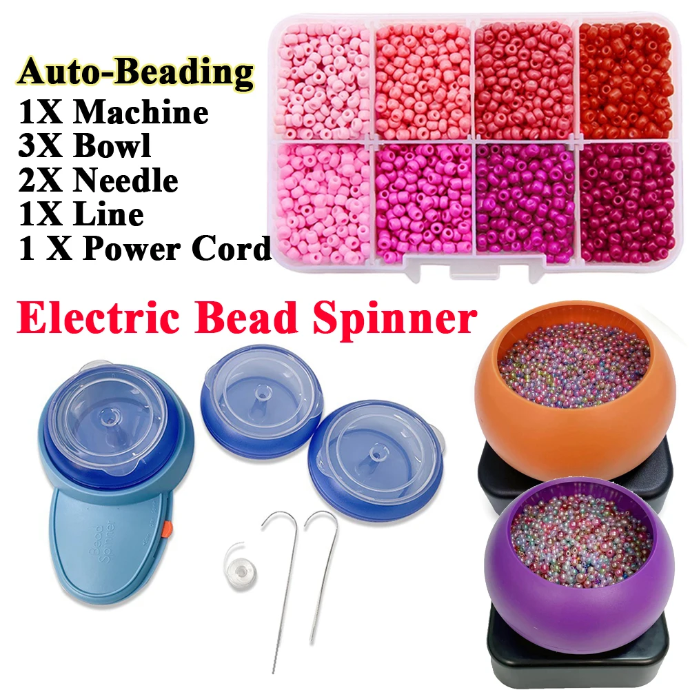 AutoBeadSpinnerBowlElectricBeadingMachinewithNeedlesAdjustable