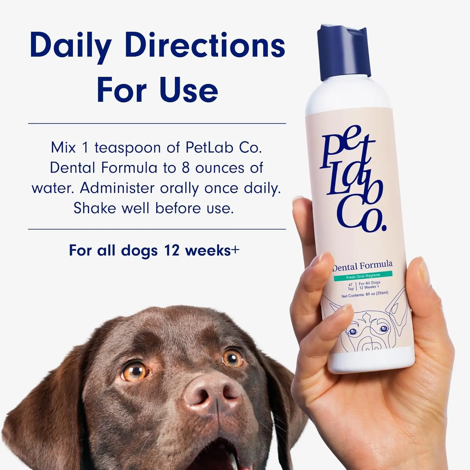 Dog Dental Formula-Keep Dog Breath Fresh and Teeth Clean-Supports Gum Health-Dog Water Additive Dental Care Tar