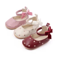 Baby Girl Shoes Cute Bowknot High Quality PU and TPR Sole Anti-slip Toddler Newborn 0-9-18 Months Prewalking Sandal 2024 BJZ3212 1