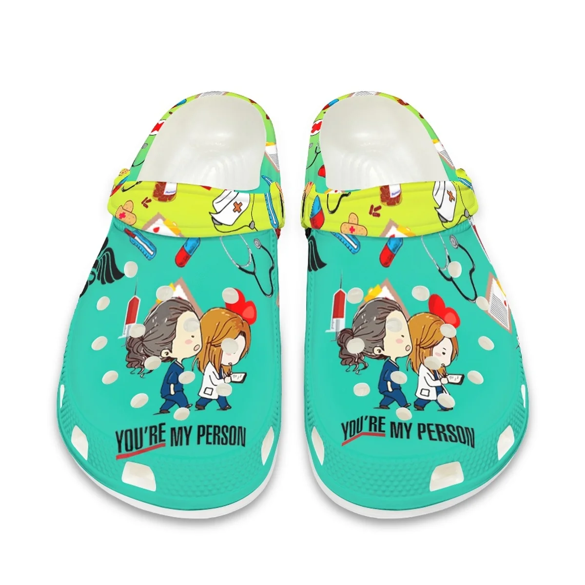 Non-slip Breathable Fashion Nursing Flats Shoes Beach Heel Strap Medical Sandals Hole Indoor Bathroom Slippers Women Chaussure