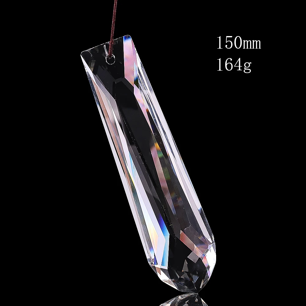 150mm Strip Trapezoidal Geometric Artwork Crystal Prism Faceted Sunflower DIY Home Wedding Decoration Chandelier Accessories