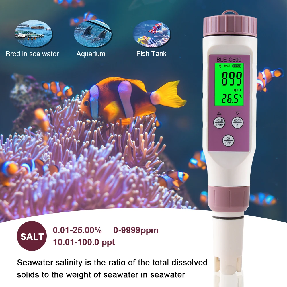 7-in-1/5-in-1 Bluetooth PH Meter Smart PH EC TDS ORP SALT S.G TEMP Water Quality