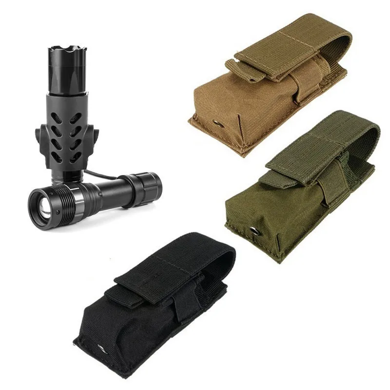 Waterproof Nylon Tactical Flashlight Bag for Outdoor Hunting