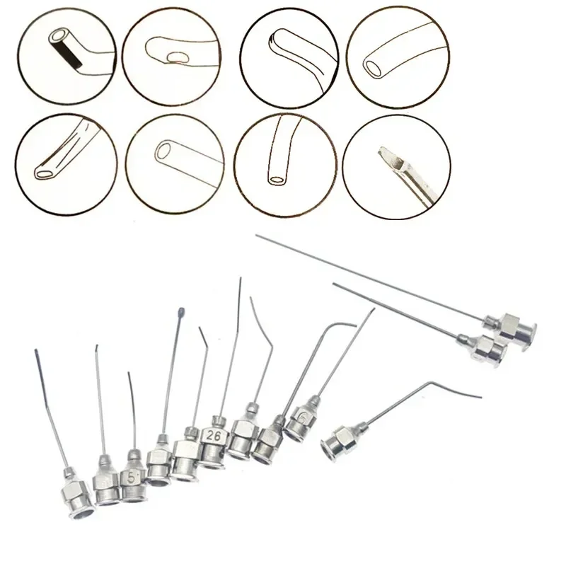 Ophthalmic Surgical Instruments Air Injection Cannula Lacrimal Viscoelastic Stainless Steel for Pet Eye