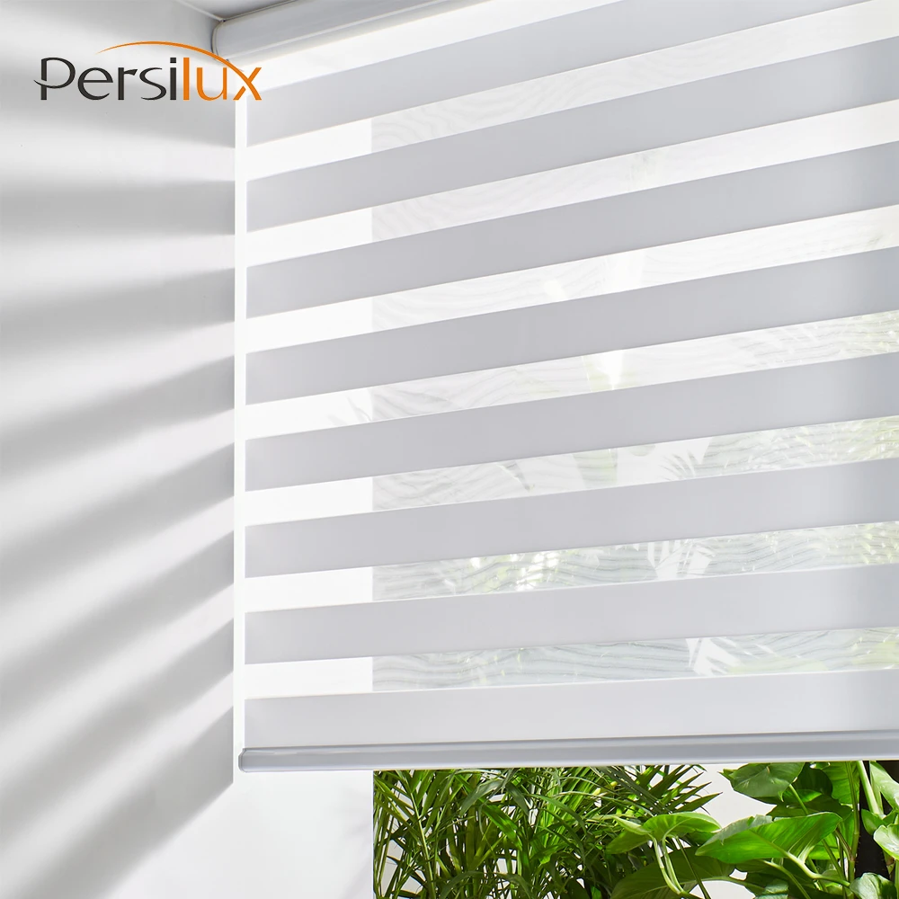 Persilux Cordless Zebra Blinds Roller Shades Dual Layer Sheer Shades