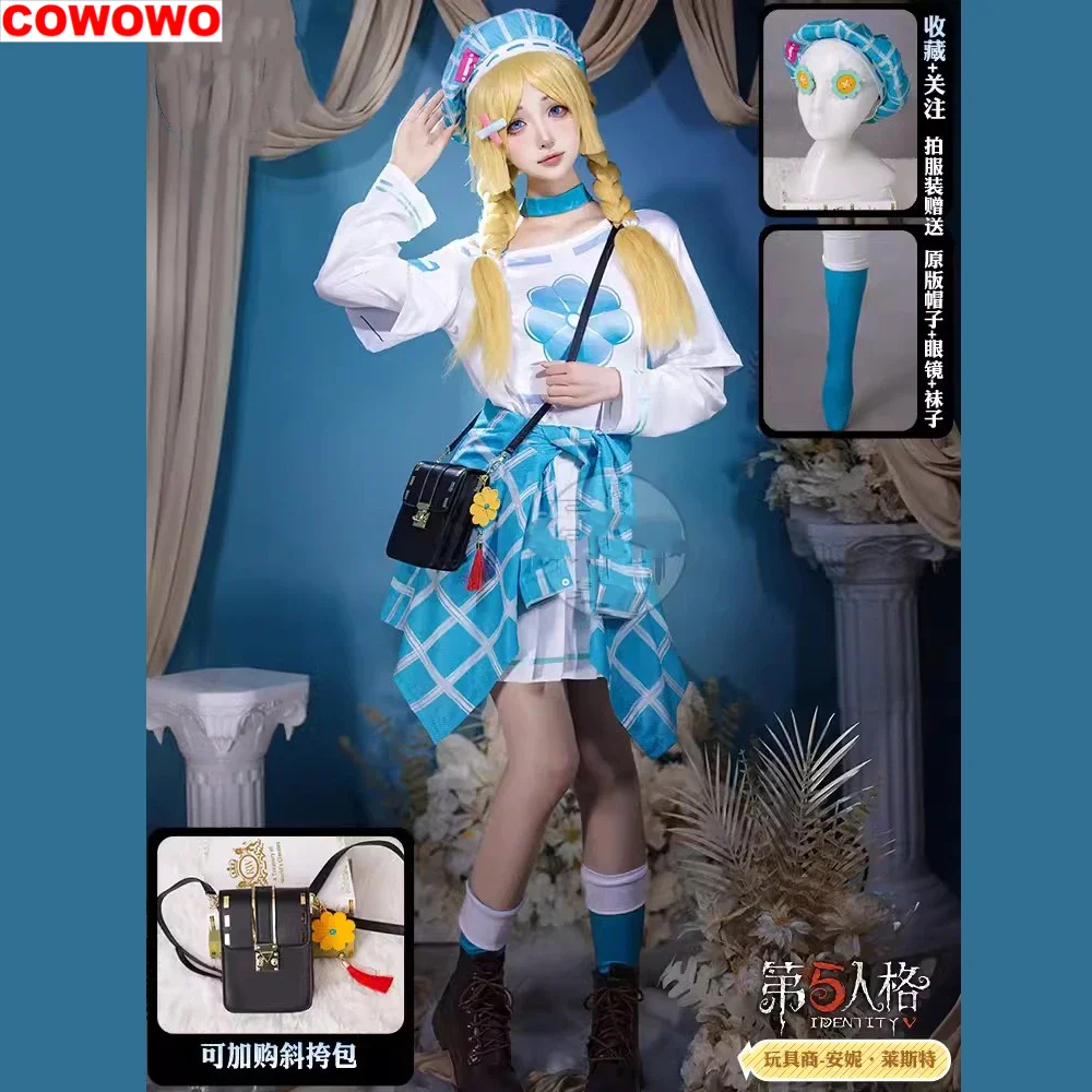 

COWOWO Identity V Anne Lester Toy Merchant Fashion Game Suit Uniform Cosplay Costume Halloween Party Role Play Outfit Women
