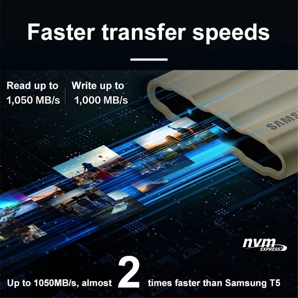 Samsung T7 Shield SSD 1 تيرا بايت 2 تيرا بايت قرص...