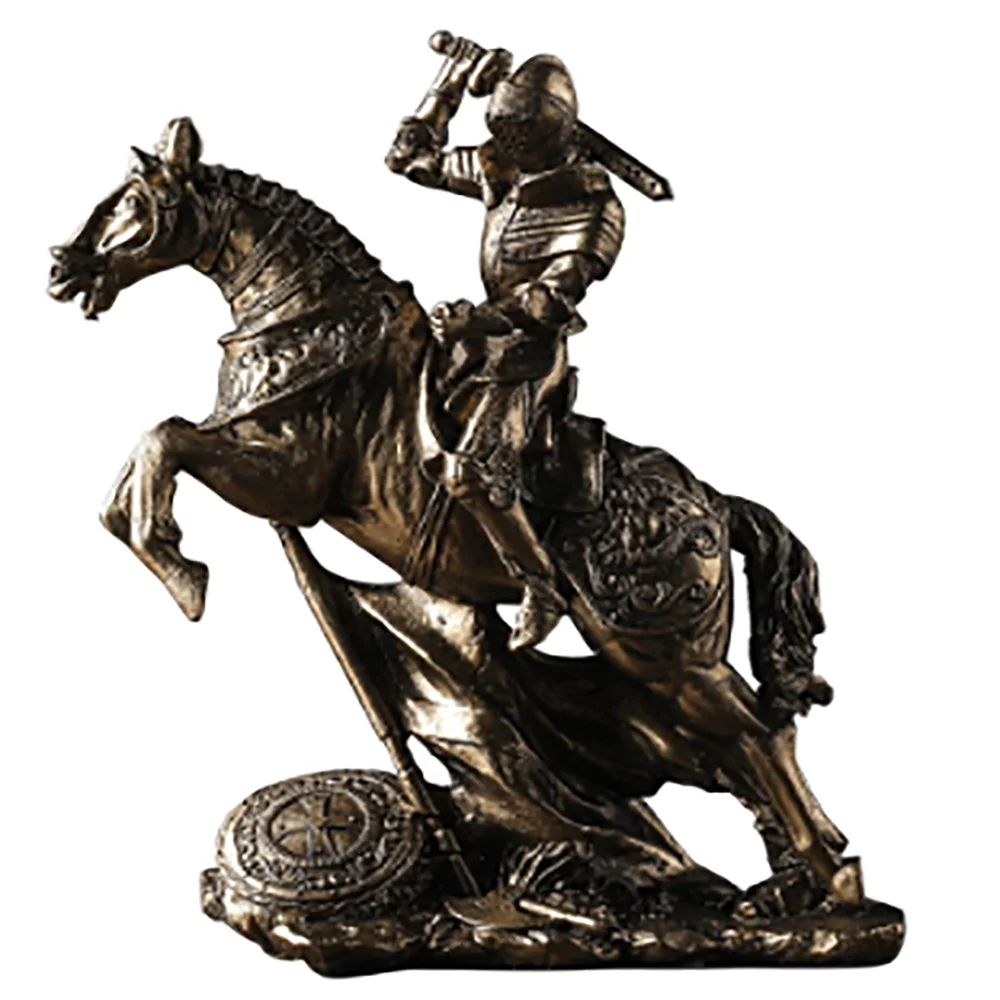 

ANCIENT ROMAN KNIGHT ARTS AND CRAFTS FURNISHING ARTICLES CREATIVE LIVING ROOM OFFICE DECORATION CULPTURE CRAFTS STATUE