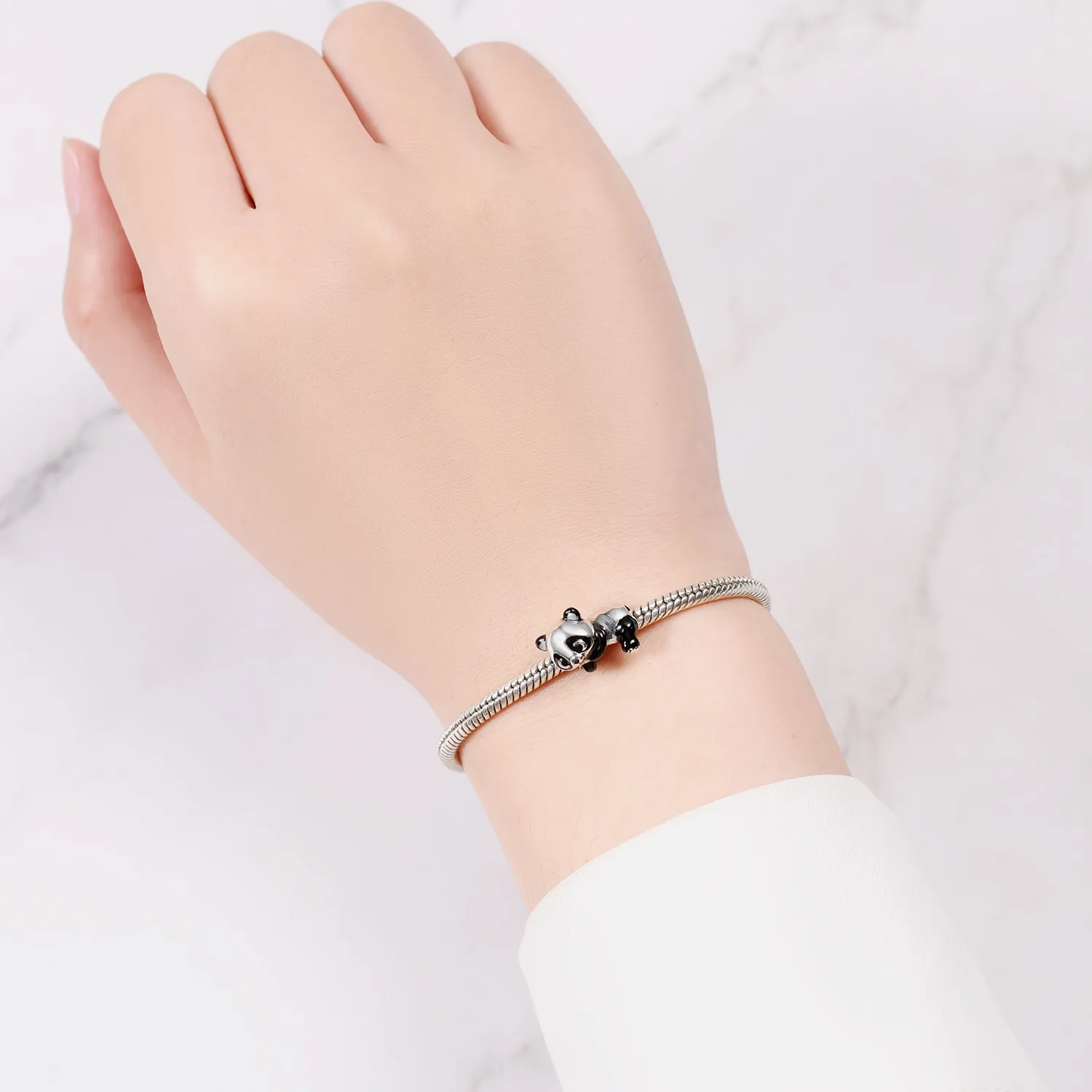 Hot 925 Sterling Silver Cute Panda Beads Fit Bracelets Decoration DIY Birthday Party Fine Gifts Jewelry Bracelets Accessories 4