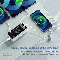 65W PD Charger Fast Charger For Laptop Tablet iPhone 15 14 Type C Charger With 2.4A USB Phone Charger 4