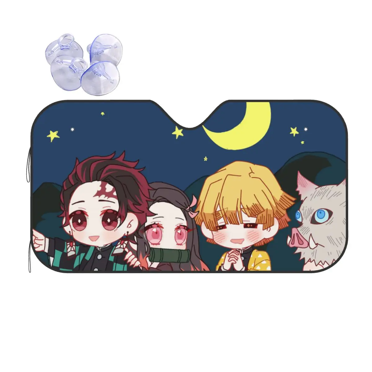 

Demon Slayer Anime Foldable Sunshade Windscreen 76x140cm Kamado Tanjirou Devil's Blade Car Window Windscreen Cover UV Protector
