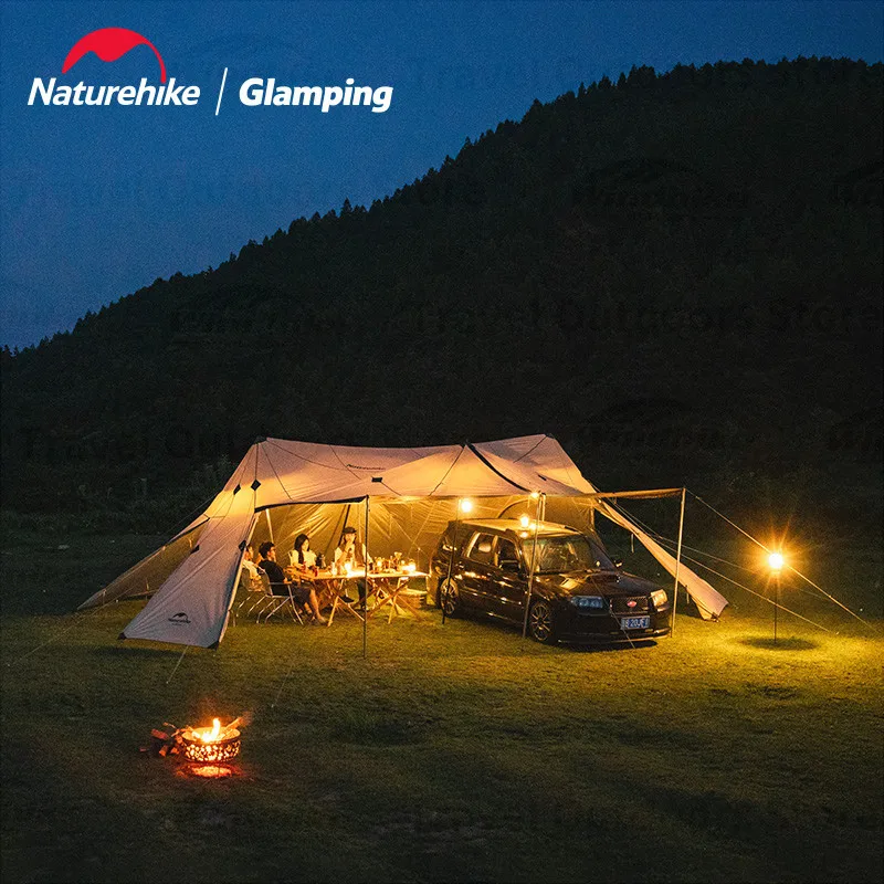 Naturehike Camping Sun Shelter Large 20-30 Persons Glamping Canopy Outdoor 60㎡ Silver Coating Sunscreen Tent Courtyard Party