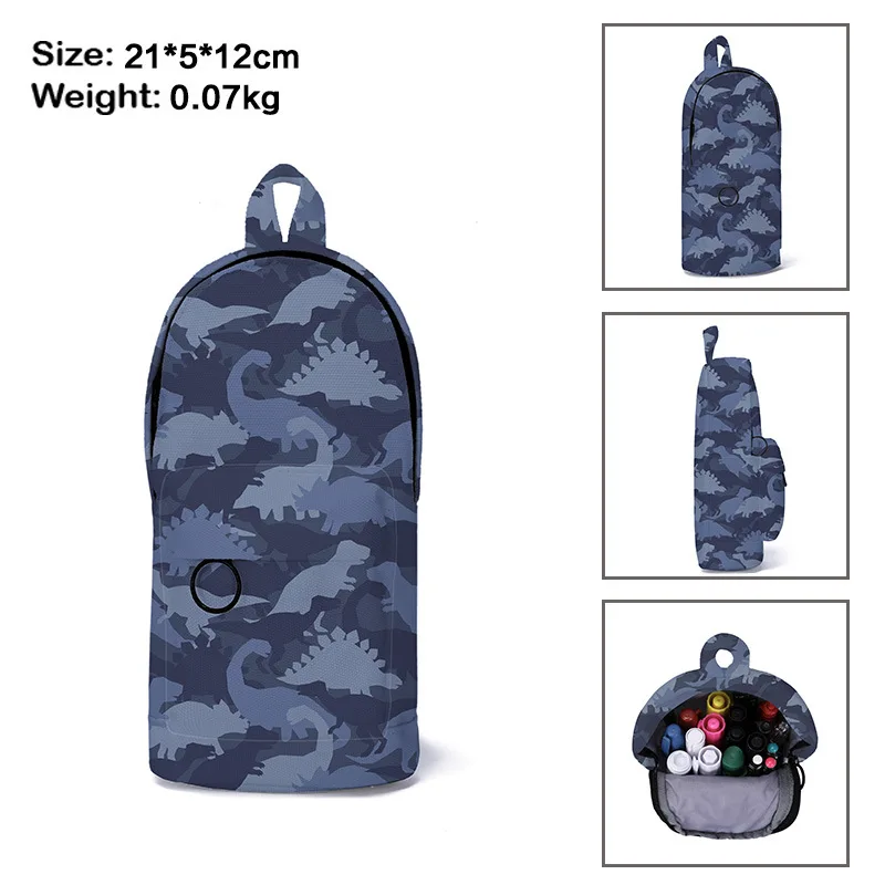 2022 Children Cartoon Dinosaur Pen Bags Boys Girls Student Cartoon Pen Bag