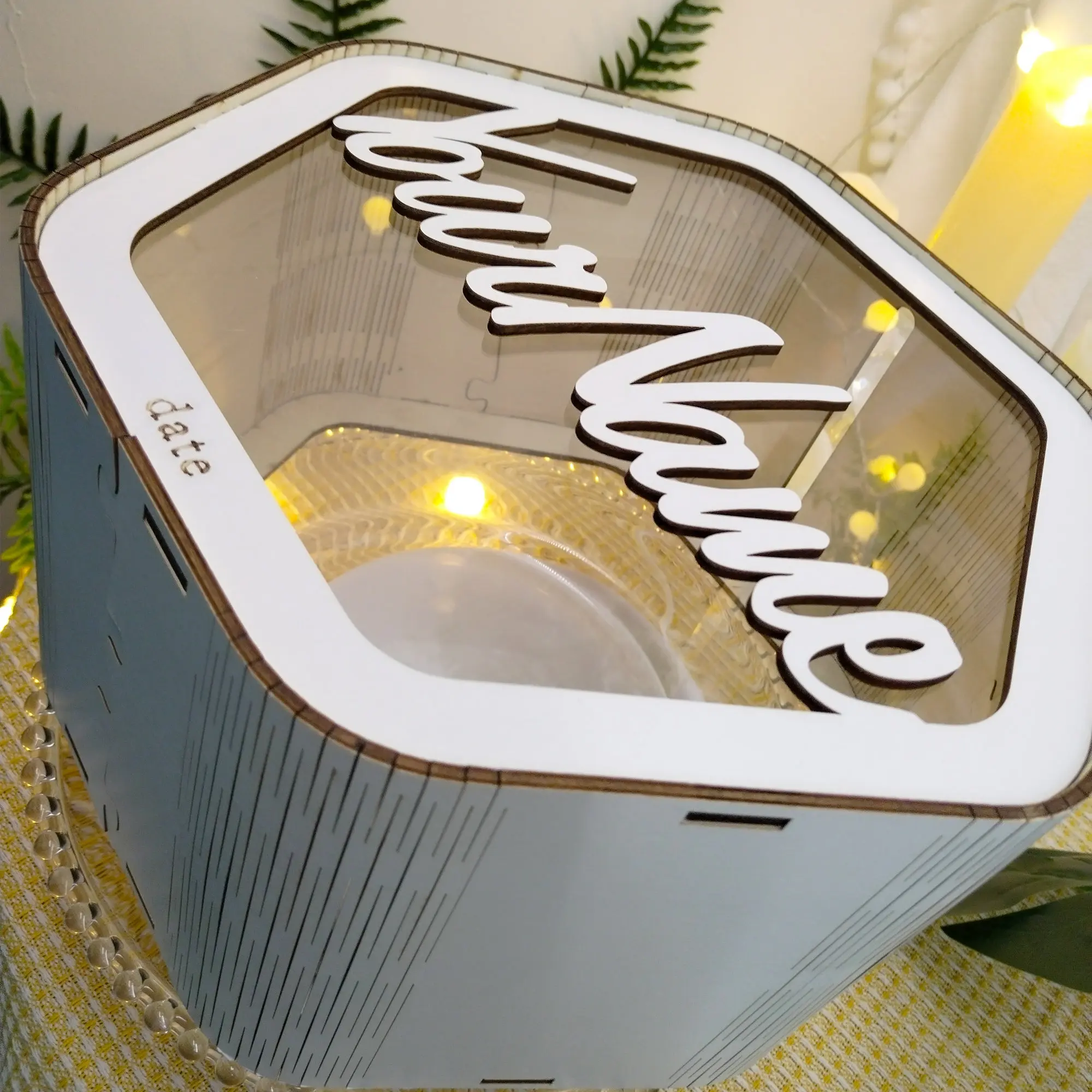 Description Picture 5 of itemPersonalized Wedding Card Box for Wedding Decorations Custom Memory Rustic Wedding Decor Keepsake Wooden