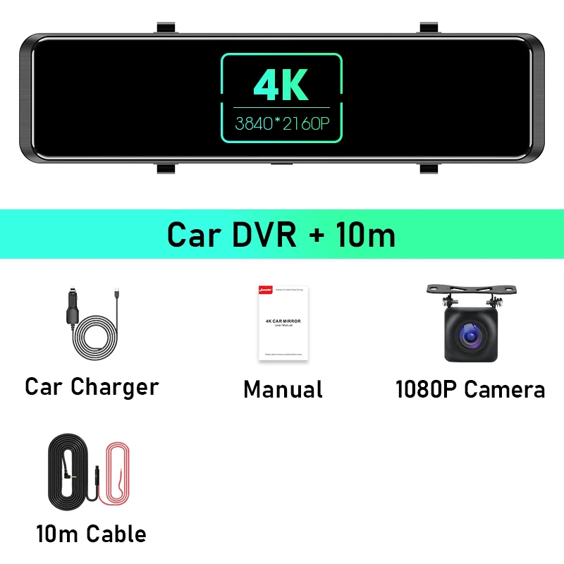 reversing camera mirror Jansite 11.26 inch Dual Dash Cam Car DVR Rearview Mirror 4K UHD 3840*2160P Registrar Car Camera Recorder Security GPS Tracker rear view mirror reverse camera DVR/Dash Cameras