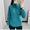 Winter Women Sweatshirt Coat Casual Loose Zip Up Cardigan Long Sleeve Sweatershirt Reversible Polar Fleece Stand Collar Coat 1