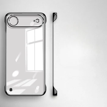 Ultra Thin Frameless Case for Iphone 17promax Air Slim Hard Shockproof Bumper Transparent Cover For iPhone17 17pro air 1