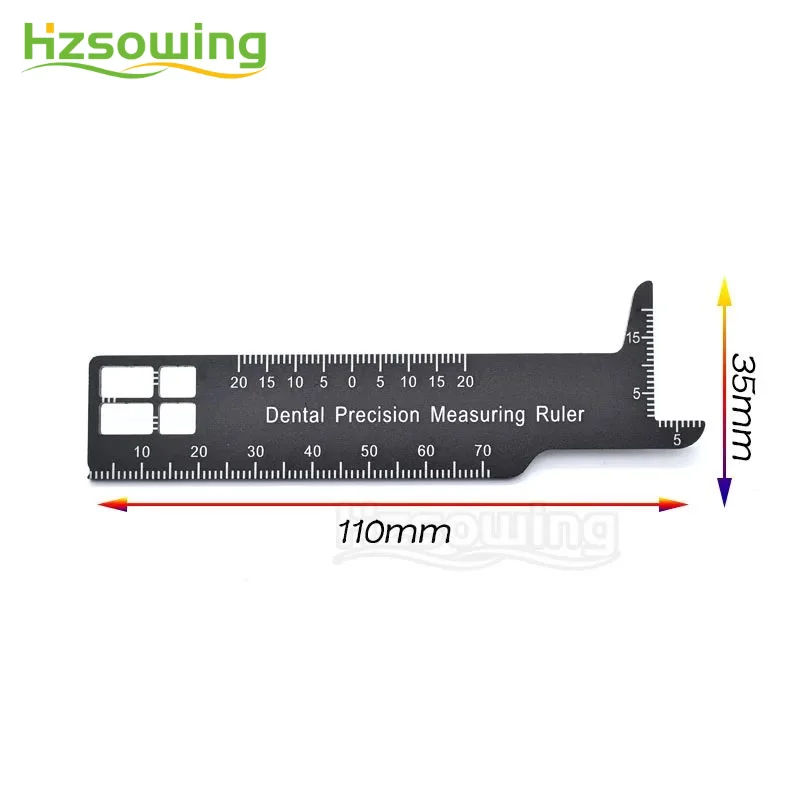 

Dental Precision Measuring Ruler Dentists Tools Span Measuring Scale Metal Aluminum Ruler Dental Instruments For Whitening