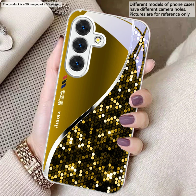 Sleek Silver Metal Curve Glass Phone Case
