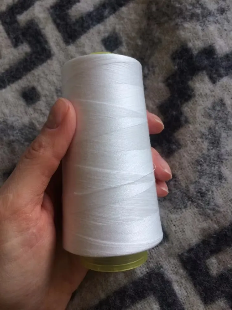 Description Picture 2 of item3000Yards length Polyester thread White/Black/Blue/Grey sewing threads for shirt/dress 40s/2 thickness