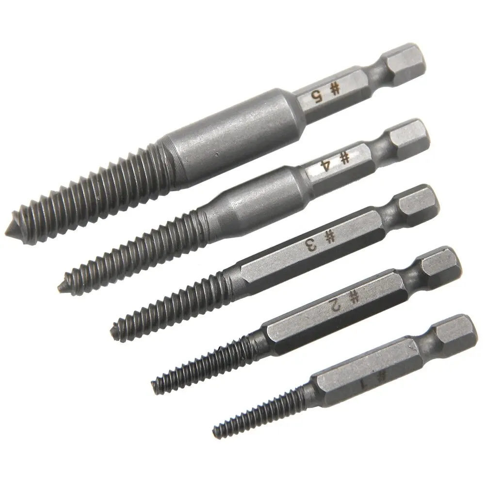 Hexagonal Handle Broken Head Screw Extractor Power Tool Accessory Hexagonal Broken Thread Extractor Thread Set 5PC
