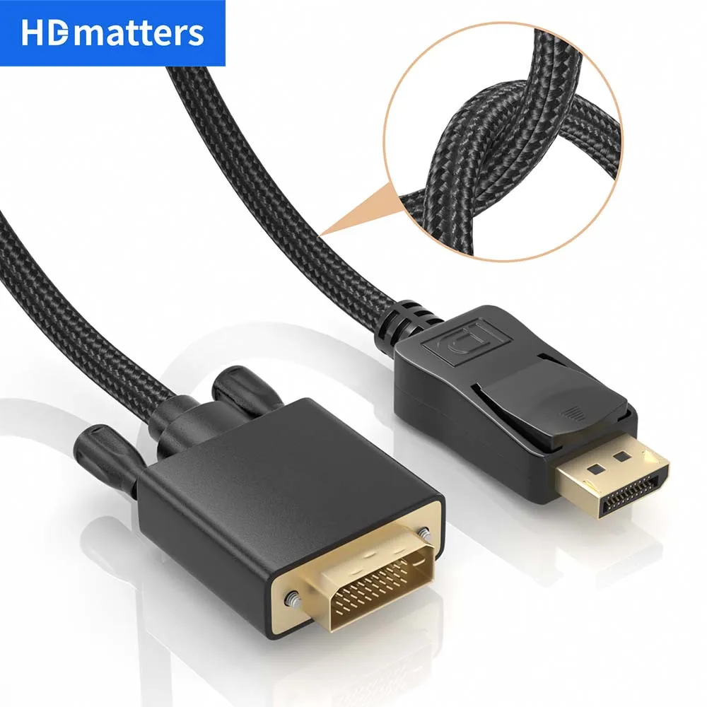 DisplayPort-to-DVI-cable-braided-Premium-DisplayPort-DVI-Monitor-cable ...