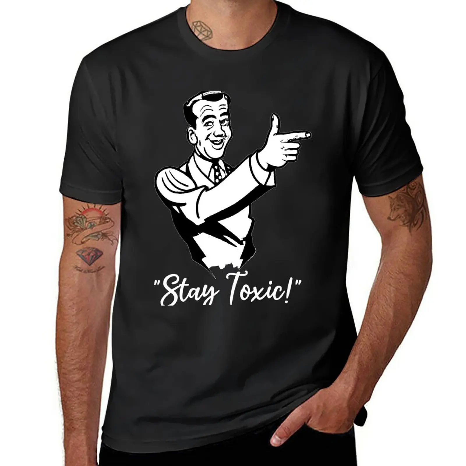 

New Stay Toxic! Retro Cartoon Drawing T-Shirt custom t shirt graphics t shirt mens t shirts pack