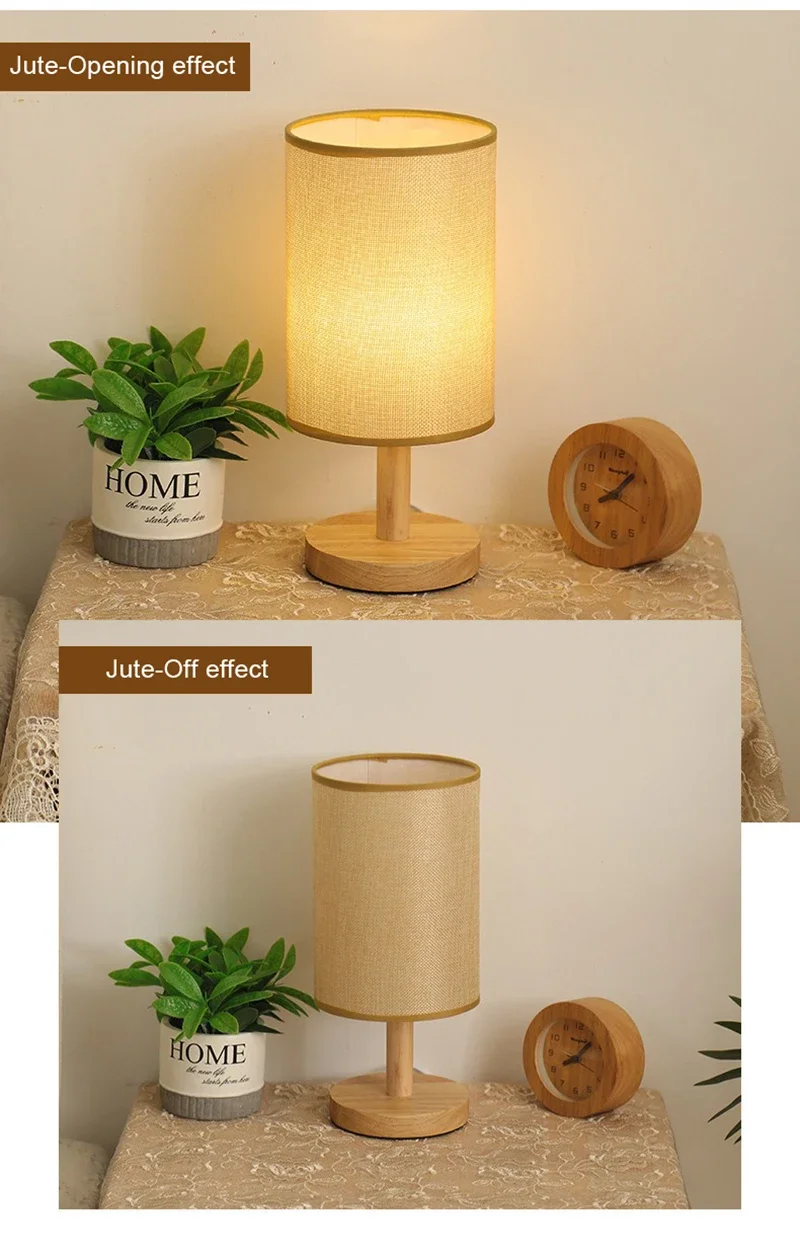 Chinese LED Table Lamp - Dimmable USB Night Light with Fabric Lampshade for Living Room and Bedroom