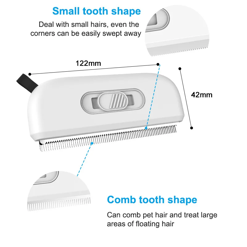 Two Retractable Pet Hair Removal Comb Ultra-thin Automatic Hair Removal Comb For Cats and Dogs Two Sets Of Teeth