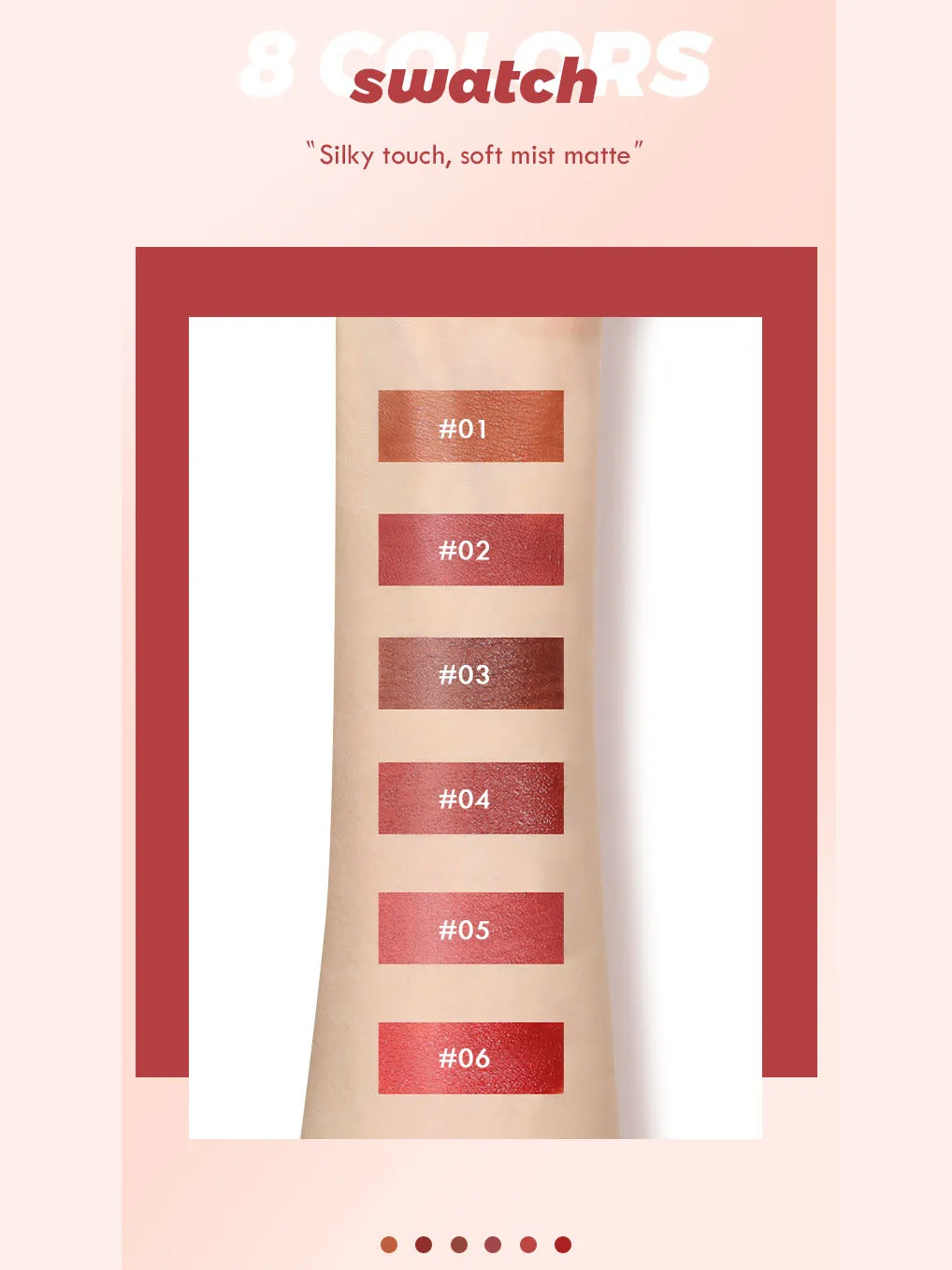 Matte Velvet Lip Glaze Long Lasting Lip Gloss Non Stick Cup Transfer Proof Fade Resistant Color Rich Lip Mud Makeup
