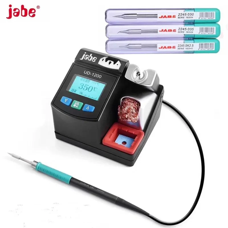 Jabe UD-1200 T245 Lead-free Intelligent soldering iron Station Welding 2.5S Rapid Heating With Dual Channel Power Heating System soldering station soldering tool welding tool